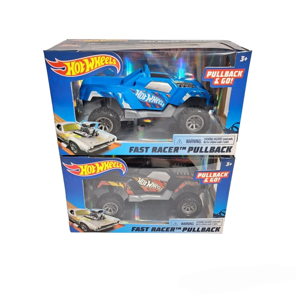 Hot Wheels Lot/2 Boys Pullback Racers Black & Blue‎ Dawgzilla Cars